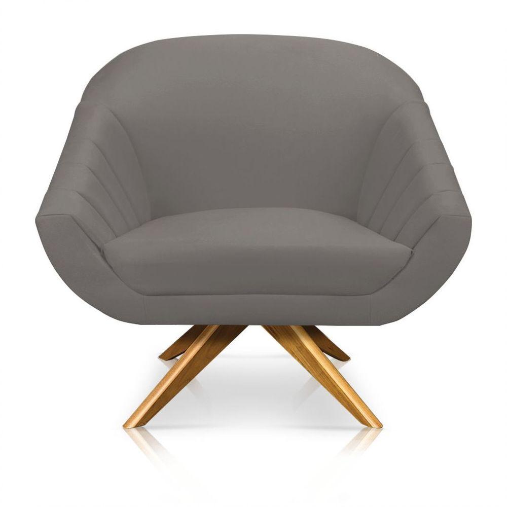 Kit 01 Namoradeira 02 Lugares E 02 Poltronas Giovana Suede Grafite - 6