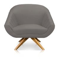 Kit 01 Namoradeira 02 Lugares E 02 Poltronas Giovana Suede Grafite - 6