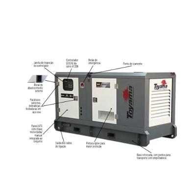 Gerador Diesel Cabinado Silencioso 62.5kva Trifásico Com Ats Interno Tdmg60se3d-ats Toyama 220V