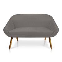 Kit 01 Namoradeira 02 Lugares E 02 Poltronas Giovana Suede Grafite - 8