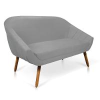 Kit 01 Namoradeira 02 Lugares E 01 Poltrona Giovana Suede Cinza - 7