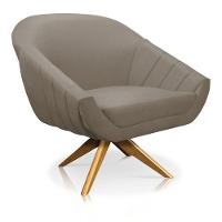 Kit 01 Namoradeira 02 Lugares E 02 Poltronas Giovana Suede Marrom Rato