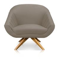 Kit 01 Namoradeira 02 Lugares E 02 Poltronas Giovana Suede Marrom Rato - 5