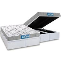 Cama Box Baú Queen: Colchão Espuma Probel D45 / EP Guarda Costas PróExtreme Plus Double Face + Base CRC Courano White(158x198) - 1