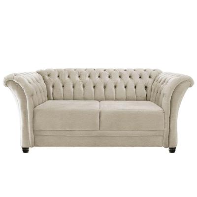 Namoradeira Chesterfield Sofia Corano Bege Amarena Móveis