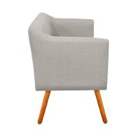 Namoradeira Julia 2 Lugares Linho Fino Bege A27 Castanho - 4