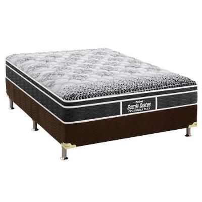Cama Box Casal: Colchão Anatômico Probel D28/EP Guarda Costas Prómiddle Plus + Base CRC Suede Brown(138x188)