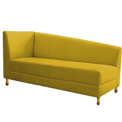 Recamier 140Cm Lado Direito Suede Amarelo