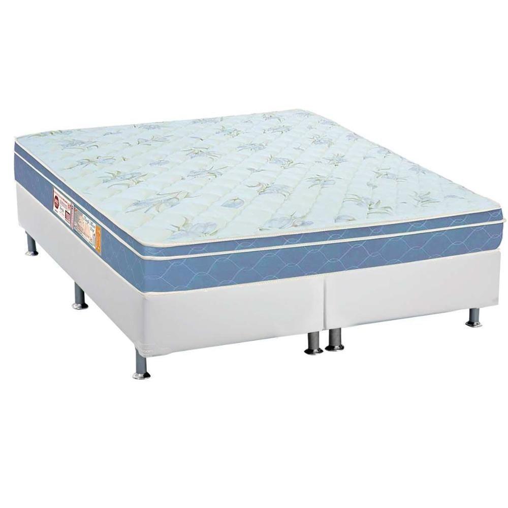 Cama Box King: Colchão Espuma Castor D45 Sleep Max + Base CRC Courano White(193x203) - 1