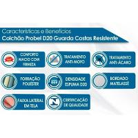 Cama Box Casal: Colchão Espuma Probel Guarda Costas Resistente + Base CRC Suede Gray(138x188) - 3