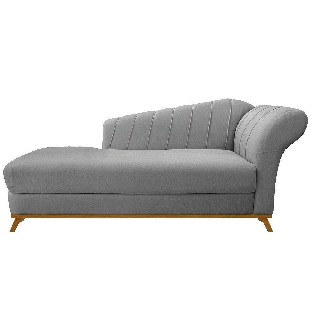 Recamier 140Cm Lado Esquerdo Suede Cinza - 6