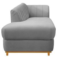 Recamier 140Cm Lado Esquerdo Suede Cinza - 5