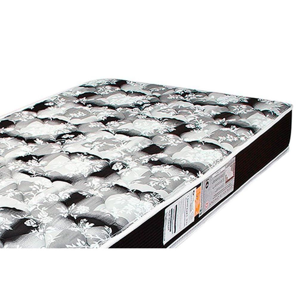 Cama Box Casal: Colchão Espuma Luckspuma Roland Garros Pro + Base CRC Suede Black(138x188) - 2