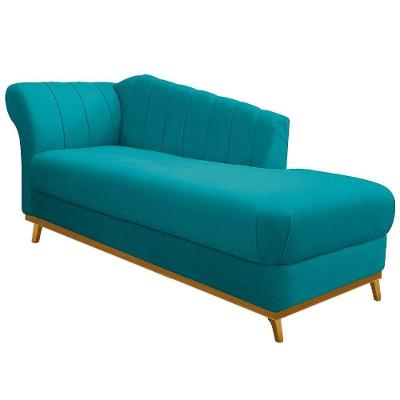 Recamier 160Cm Lado Direito Suede Azul Turquesa