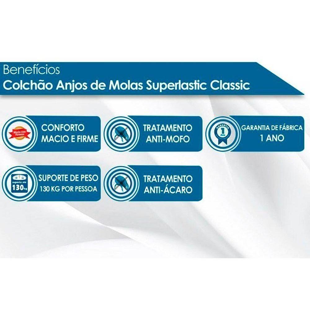 Cama Box Queen: Colchão Molas Anjos Superlastic Classic + Base CRC Suede Brown(158x198) - 5