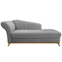 Recamier 185Cm Lado Direito Suede Cinza - 10