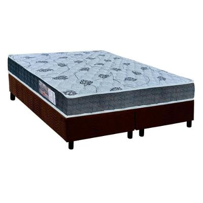 Cama Box Queen: Colchão Anatômico Orthoflex D45/EP Cecina + Base CRC Suede Brown(158x198)