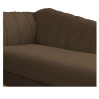 Recamier 185Cm Lado Direito Suede Marrom - 2