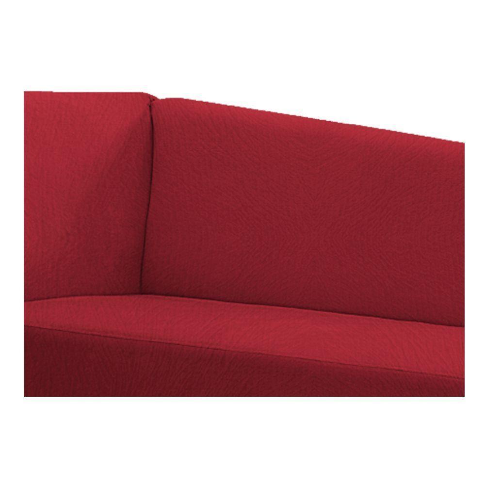 Recamier 185Cm Lado Direito Suede Vermelho - 5