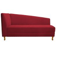 Recamier 185Cm Lado Direito Suede Vermelho - 6
