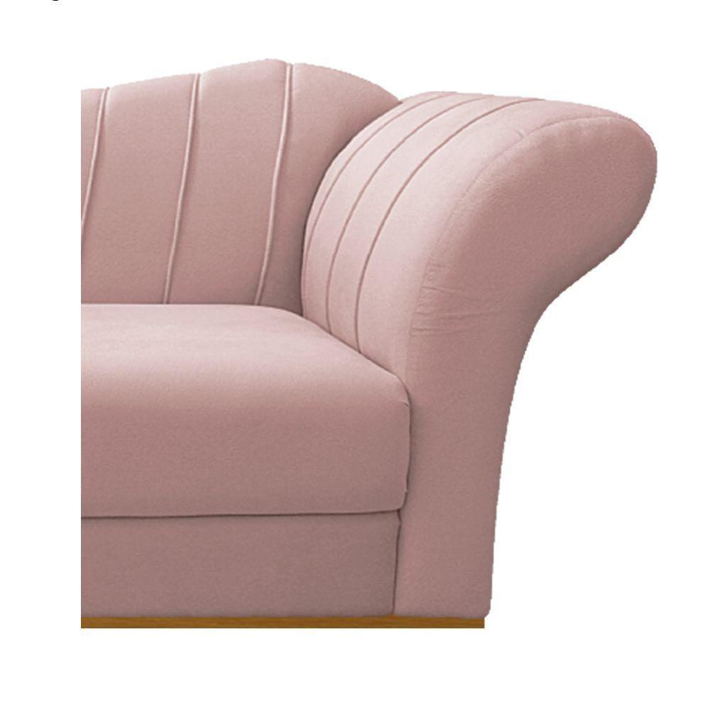 Recamier 160Cm Lado Esquerdo Suede Rosê - 2