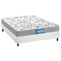 Cama Box Casal: Colchão Ortopédico Probel D33/EP Guarda Costas Próintense Double Face + Base CRC Courano White(138x188) - 1