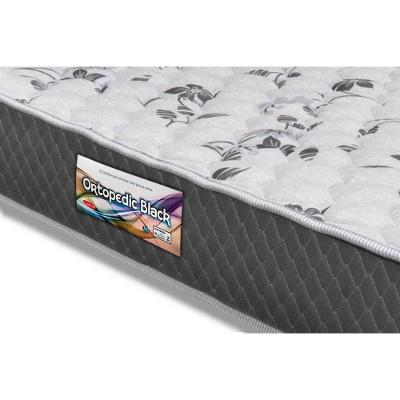 Cama Box Casal: Colchão Anatômico Herval D28/EP Ortopedic Black+ Base CRC Suede Black(138x188)