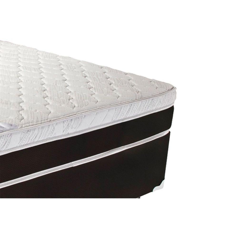 Cama Box Queen: Colchão Molas Ensacadas Luckspuma MasterPocket Roma + Base CRC Suede Black(158x198) - 4