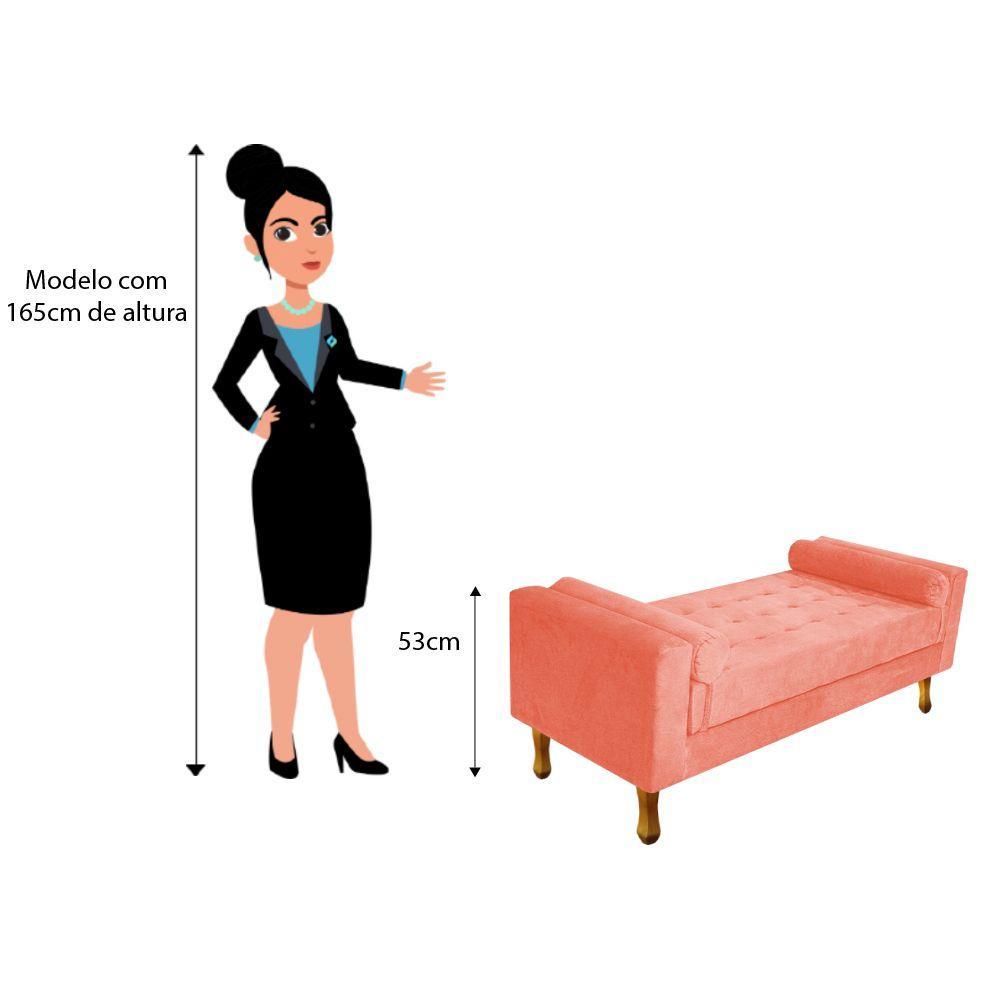 Recamier Baú Félix Casal 140cm Suede Marrom - 4