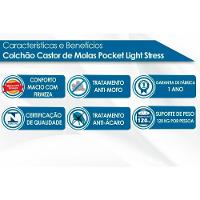 Cama Box Solteiro: Colchão Molas Castor Pocket Gold Star Light Stress Oxygen New Plush + Base CRC Suede Gray(88x188) - 5