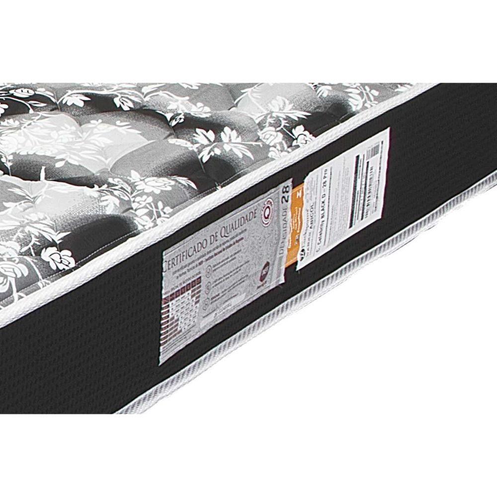Cama Box Solteiro: Colchão Espuma Luckspuma D28 Celebrity + Base CRC Suede Black(88x188) - 4