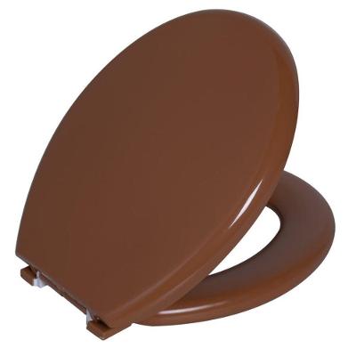 Assento Almofadado para Vaso Compatível com Louças Ovais Formato Oval Antibacteriano Caramelo Claro
