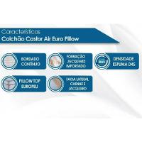 Cama Box Solteiro: Colchão Espuma Castor D45 Black e White AIR + Base CRC Suede Gray(88x188) - 11