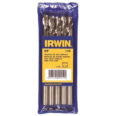 Broca Aço Rápido Irwin S 3/8"-1128 Com 5 Peças - Irwin