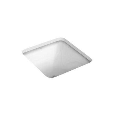 Cuba de Embutir 350 X 350 X 155MM Quadrada Cerâmica Fácil Limpeza Branco