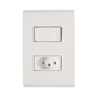 Conjunto Interruptor Paralelo + Tomada 10a - Linha Liz - Tramontina