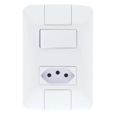 Conjunto Interruptor Simples + Tomada 20a - Linha Aria - Tramontina