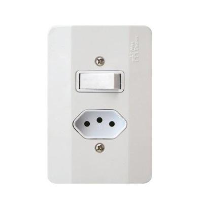 Conjunto Interruptor Simples + Tomada 20a - Linha Millenium - Mectronic