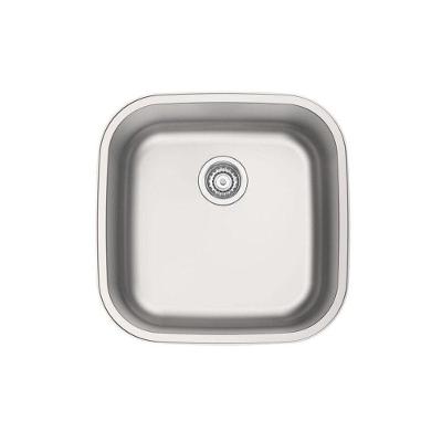 Cuba De Embutir Ou Sobrepor Aria Maxi 40 Bs Em Aço Inox Acetinado 40x40 Cm