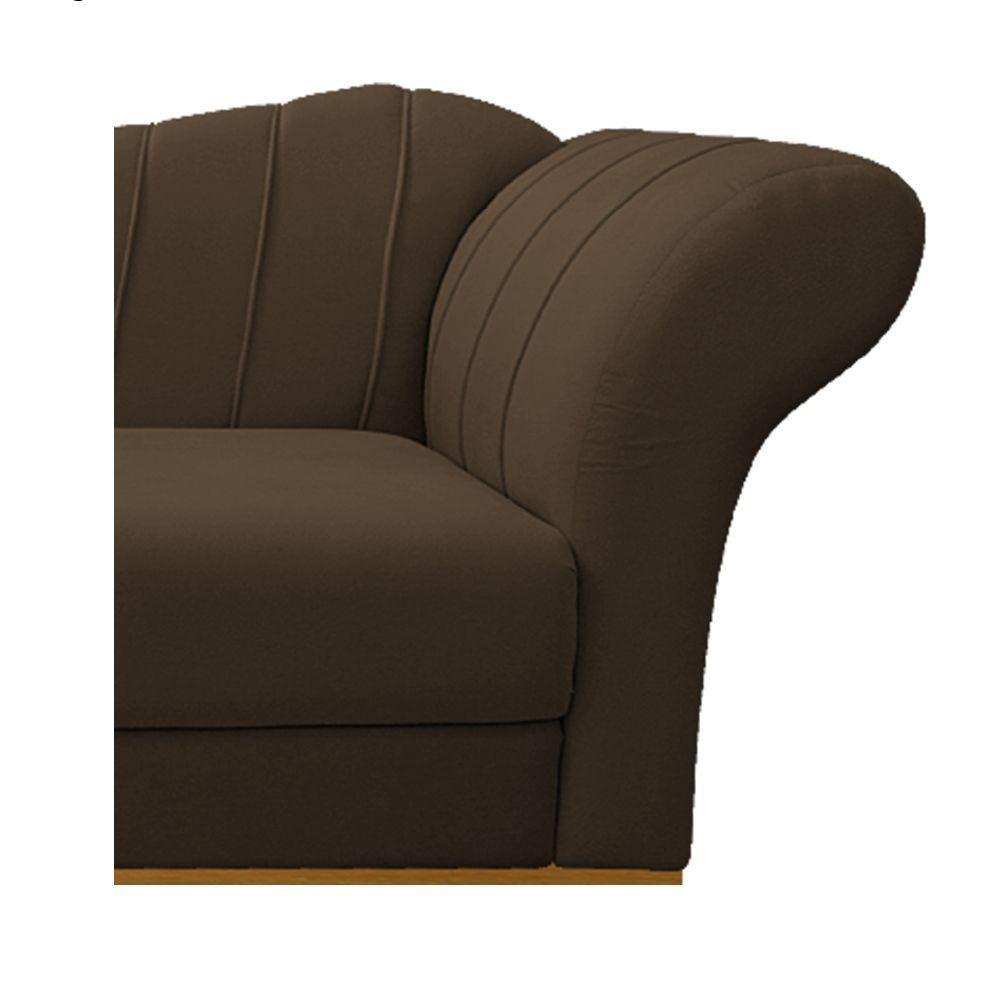Recamier 160Cm Lado Esquerdo Suede Marrom - 3