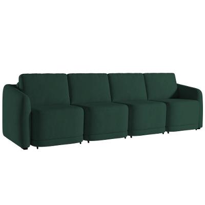 Sofá Cama Casal Para Sala 436cm Polska K04 Veludo Verde - Mpozenato