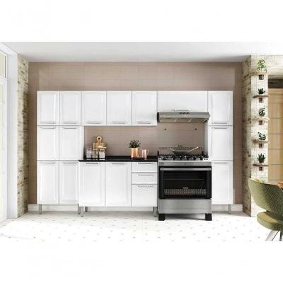 Cozinha Completa Branca Em Aço 5 Peças Tarsila Com Paneleiro