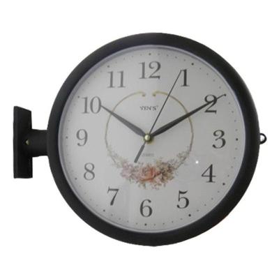 Relógio De Parede Retrô Preto Dupla Face Luxo Estação De Trem