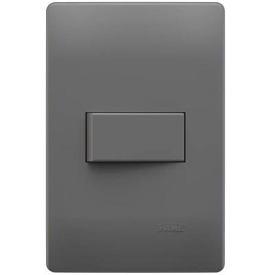 Conjunto Interruptor Simples 4x2 10a 250 Volts Habitat Onix 06145784 Fame