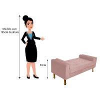 Recamier Baú Félix King Size 195cm Suede Rosê - 5