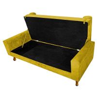 Recamier Baú Félix King Size 195cm Suede Amarelo - 3