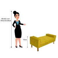 Recamier Baú Félix King Size 195cm Suede Amarelo