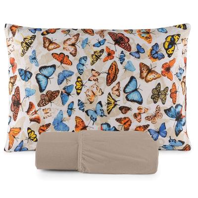 Jogo De Cama Lençol Sonho Bom Solteiro Em Malha Algodão 2 Peças - Bege - 100% Algodão