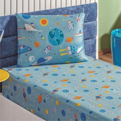 Jogo De Lençol Solteiro Spacial 2 Peças - 100% Poliéster