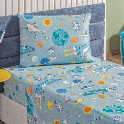 Jogo De Lençol Solteiro Spacial 3 Peças - 100% Poliéster
